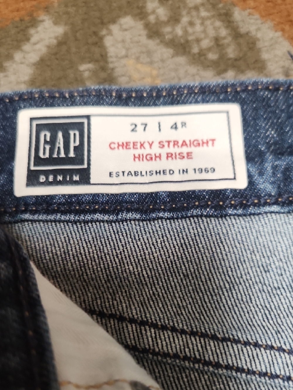 GAP Cheeky Straight High Rise Jeans - Dark Blue - Picture 3 of 8